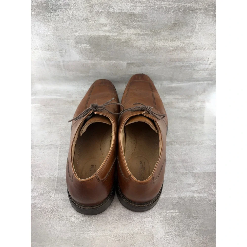Florsheim Men Cognac Brown Leather Bicycle Toe Derby Dress Shoes 11175-221 13D